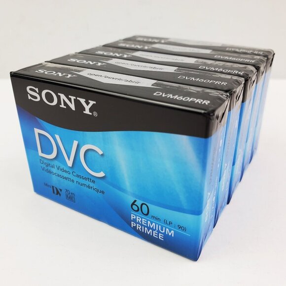 Sony DVC DVM60PRR MiniDV Blank Video Tapes 60 Minute 5 Pack - Picture 1 of 8